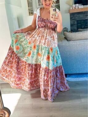 Free People Bluebell Mixed Print Maxi Dress